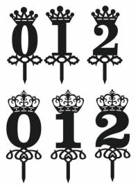تاپر اعداد کیک تولد برش لیزری 2 طرح