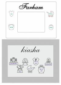 طرح لیزری تولد نوزاد استند اسم