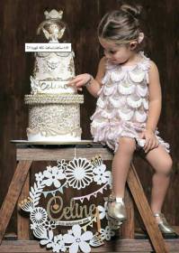 فایل برش لیزر اسم و تاج گل تولد (طرح فانتزی)